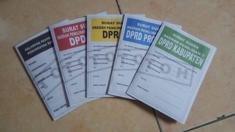 Kenali Lima Warna Surat Suara Pemilu 2019 