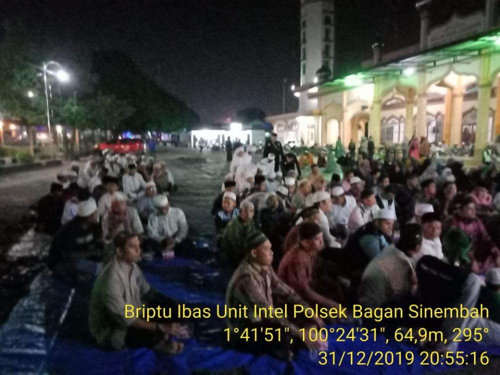 Malam Pergantian Tahun, Upika Bagan Sinembah Gelar Tablig Akbar di Halaman Mesjid Raya An-Nur