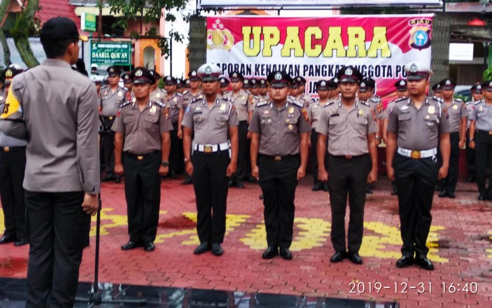 94 pesonil Polres Rokan Hulu naik pangkat