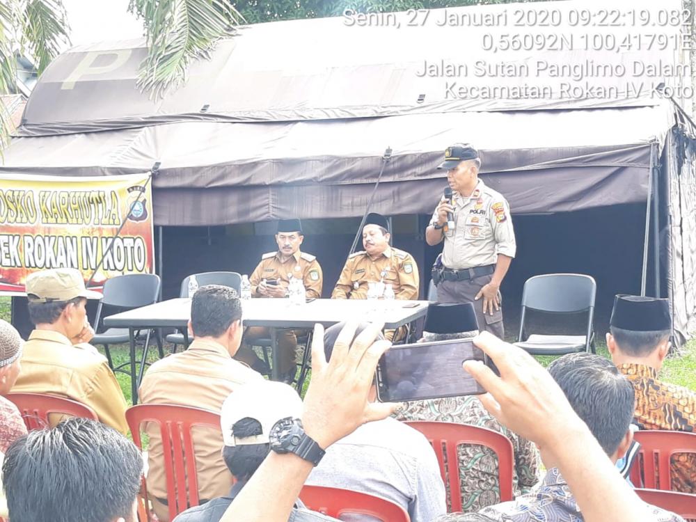 Deklarasi  Bersama Dalam K Mencegah Dan Penanggulangan Karhutla Polsek Rokan IV Koto