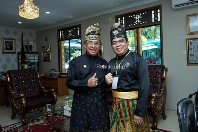 Bupati Inhil HM Wardan Hadiri Tepung Tawar Komjen. Pol. Dr. Gatot Eddy Pramono, M.Si