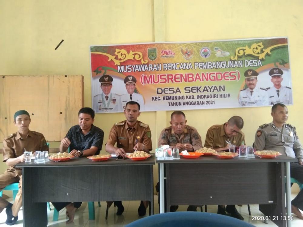 Pemdes  Sekayan Kec Kemuning Adakan Musrenbangdes Menampung Usulan Pembangunan 2021