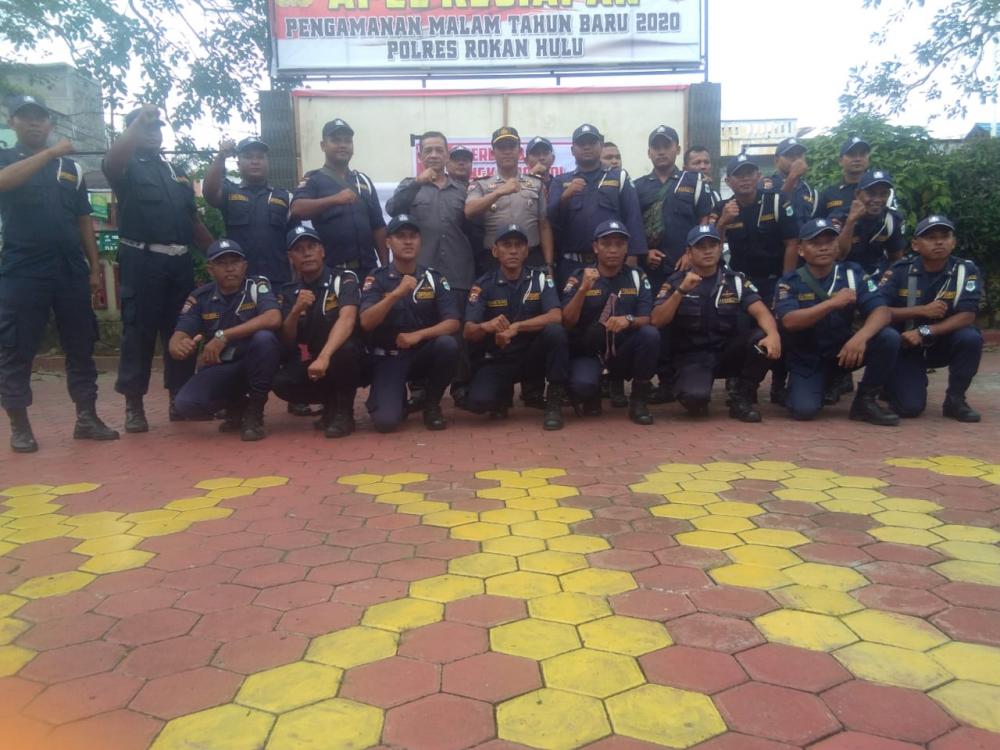 Acara puncak HUT SATPAM KE 39, di pusatkan Mako Polres Rohul.