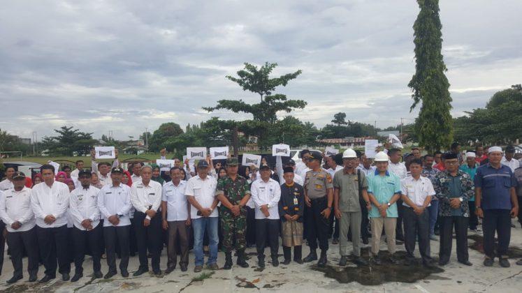 Apel bersama tim Pencegahan dan Penanggulangan Karhutla Kecamatan Kepenuhan