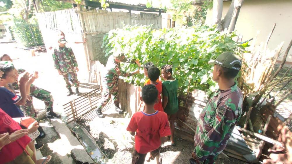 Satgas Pamtas RI-RDTL Yonif 132/BS, Berikan Wisata Edukasi Pertanian dan Peternakan di Perbatasan. 
