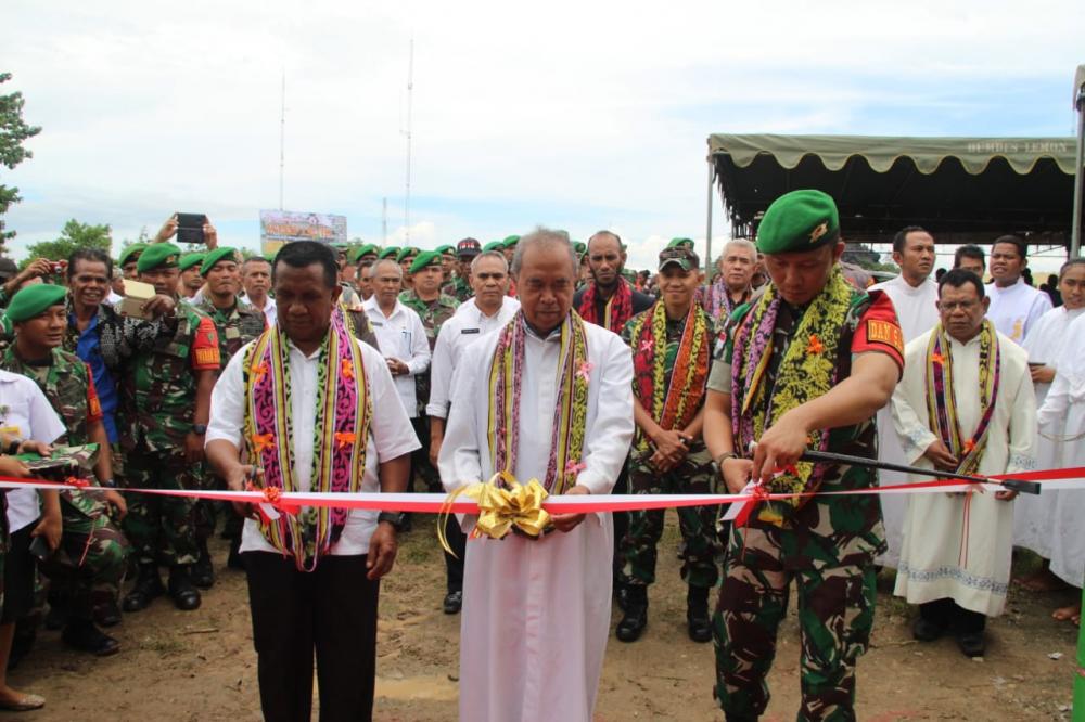 Yonif 132/BS Resmikan Tempat Ibadah Masyarakat di Perbatasan.