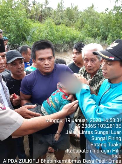 Sempat Hilang,  Balita Ditemukan Tersangkut Dalam Kondisi Tak Bernyawa di Pohon Nipah