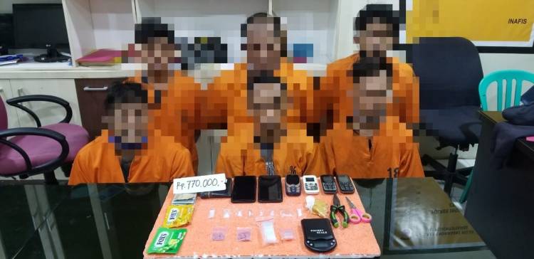 Sekali Ciduk, 6 Warga Inhil Berhasil Diamankan Sat Narkoba Polres Inhil, Satu Diantaranya Oknum PNS