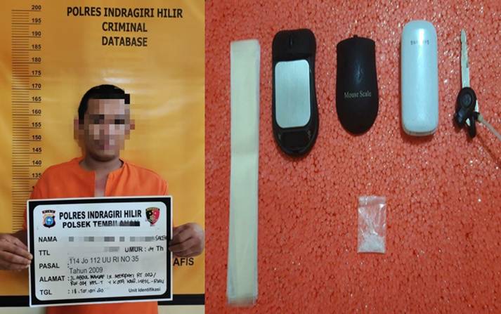 Lagi, Seorang Terduga Pelaku Tindak Pidana Narkotika Berhasil Dibekuk Aparat Polres Inhil