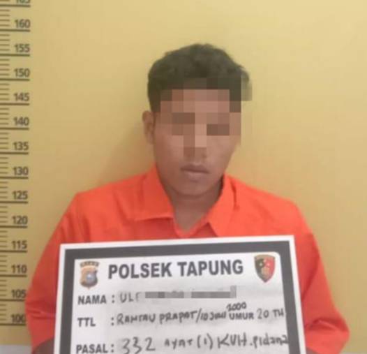 Polsek Tapung Tangkap Pelaku yang Larikan Gadis di Bawah Umur, Korban Disetubuhi 3 Kali