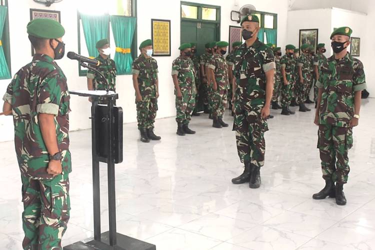 Dandim 0314/Inhil Pimpin Upacara Korp Raport Pindah Satuan ke Satuan Baru