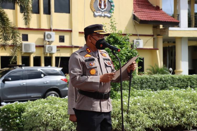 Kapolres Pimpin Upacara Sertijab Kapolsek Bagan Sinembah