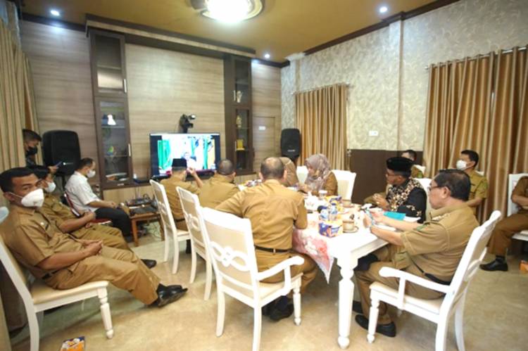 Cegah Tipikor, Bupati Inhil Ikuti Reval Program Strategis Bersama Mendagri dan Ketua KPK