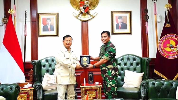 KSAL Muhammad Ali Kunker Perdana ke Menhan Prabowo Bahas Penguatan Matra Laut 