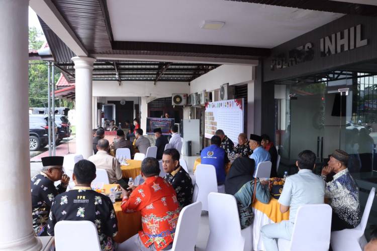 Polres Inhil dan Forkopimda Deklarasi Bersama Tertib Berlalu Lintas Mewujudkan Pemilu Damai yang Berkeselamatan 2024