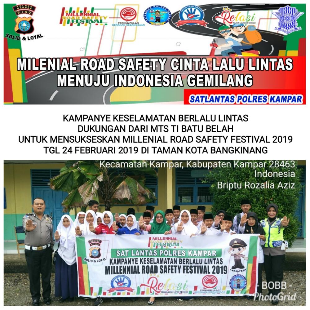 Satlantas Polres Kampar Gencar Promosikan Event Millennial Road Safety Festival 2019