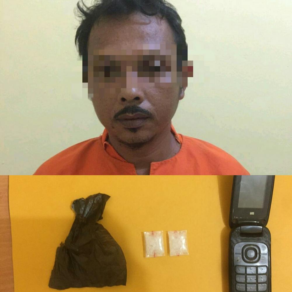 Supir Ini Dicokok Polisi Rohil di Samping Rumah Warga, Ketahuan Bawa ini...