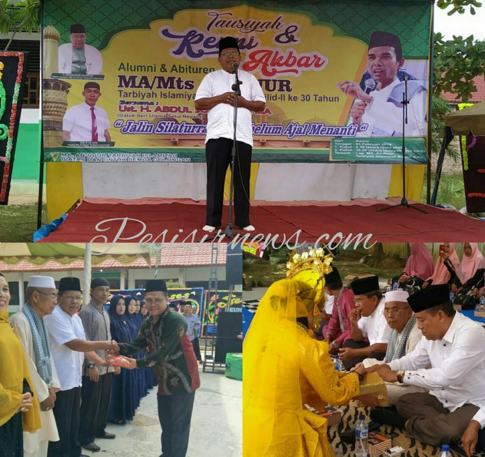 YPP Tarbiyah Islamiyah An Nur Taja Reuni Akbar, H Bayanuddin Hasibuan : Alhamdulillah, alumni-alumni dari An Nur sudah banyak yang sudah berhasil