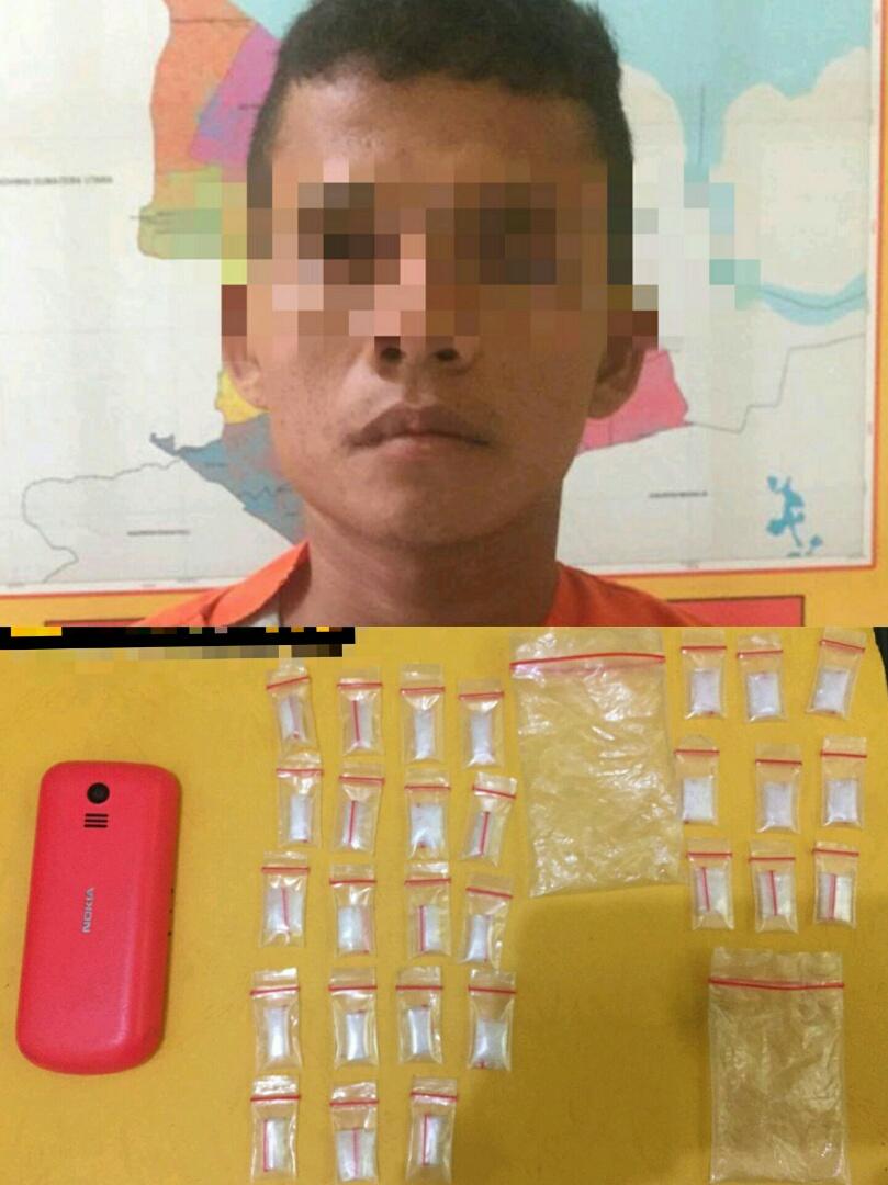 Tim Sat Narkoba Polres Rohil Grebek Rumah Warga Jl Gereja Bagan Batu, dari Tangan RM Berhasil Diamankan 28 Bungkus Sabu