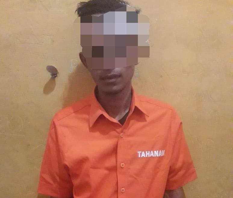 Tertangkap Tangan Maling Motor, Pelaku dibawa ke Polsek Tapung Hulu