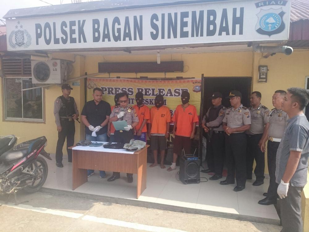 Terkait Pembunuhan Ucok Klewang, Polsek Bagan Sinembah Gelar Press Release 