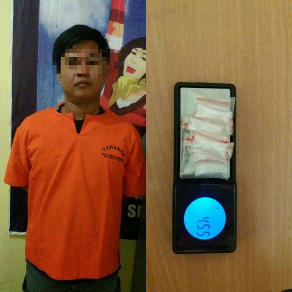 Warga Perumahan Ganda Asri Bagan Batu Dicokok Polisi Di KM 5 Bagan Batu, 13 Paket Sabu Diamankan