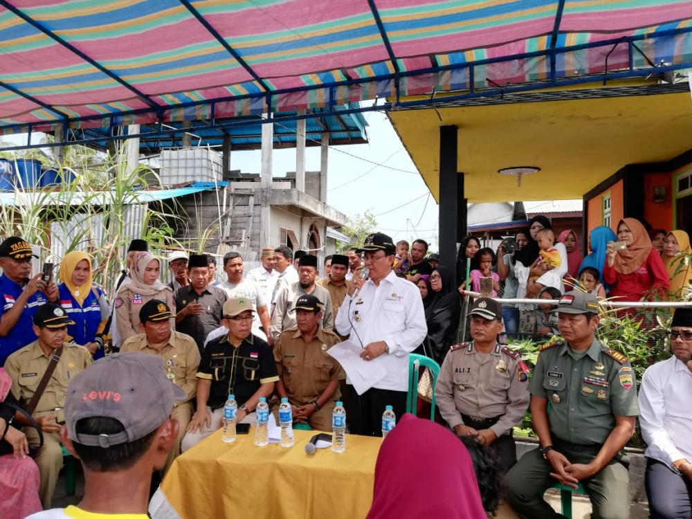 Bupati Inhil Prihatin Atas Musibah Kebakaran Yang Menimpa Warga Sungai Guntung