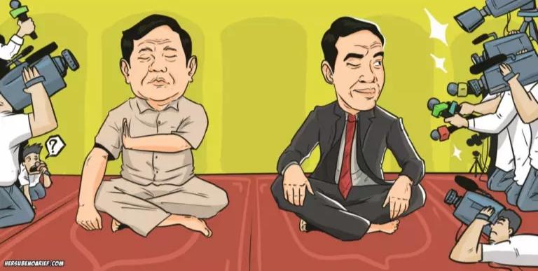 Beda Gaya Jumatan Prabowo dengan Jokowi