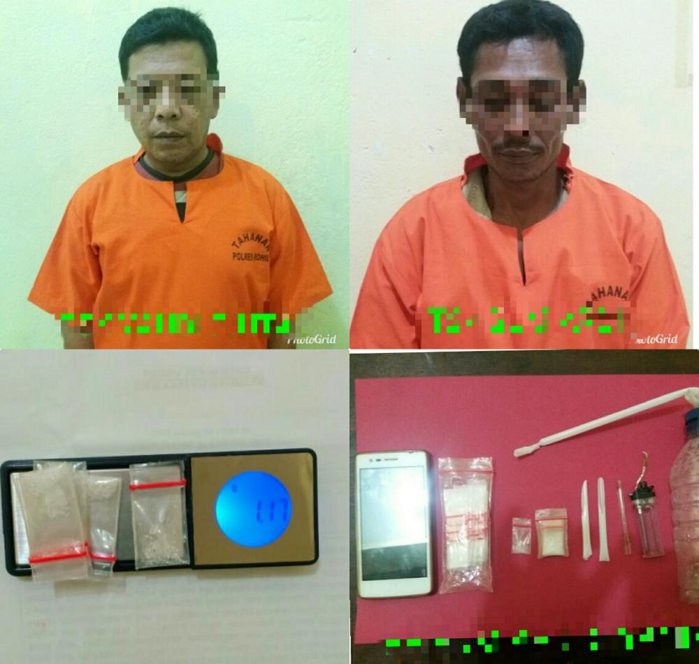 .Terkait penangkapan seorang petani yang kantongi sabu.  Polisi kembali ciduk 2 orang pria yang sedang nyabu