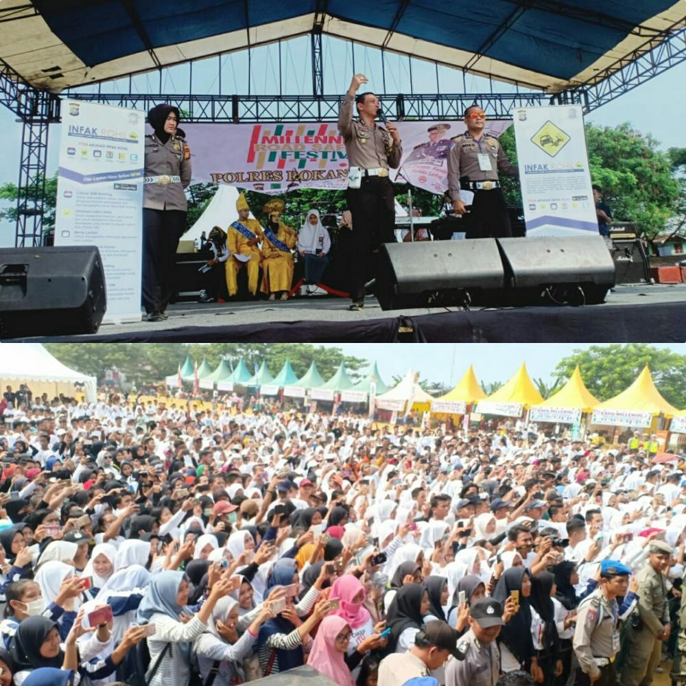 Band Repvblik dan Artis KDI Ramaikan Milenial Road Safety Festival Polres Rohil di Bagan Batu 