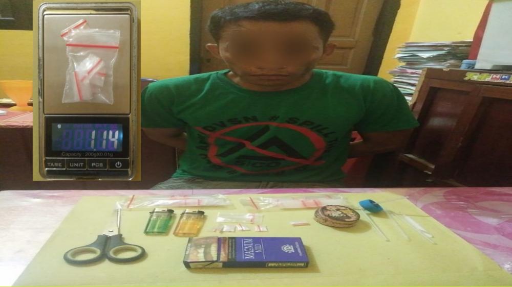 Pengedar Narkoba Diringkus Tim Opsnal Polsek Bagan Sinembah, Sekira 1,14 Gram Sabu Disita