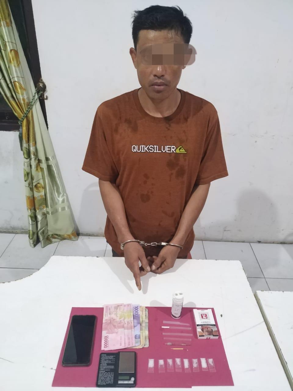 Pengedar Shabu di Ringkus Polsek Tapung Hilir di Desa Tapung Makmur