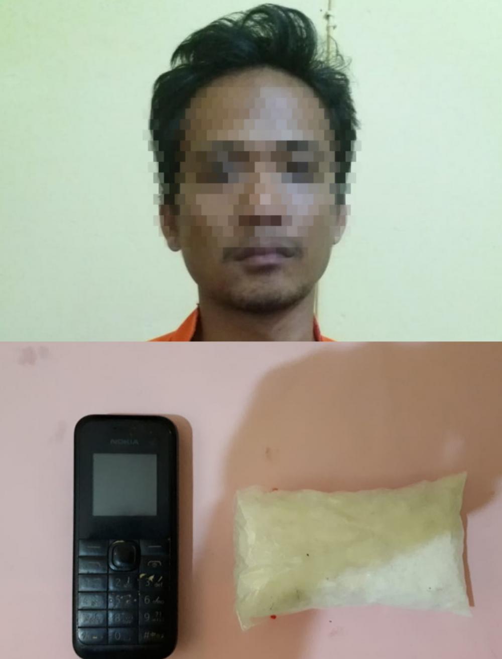 Seorang Kurir Sabu di Bagan Batu Diciduk Sat Res Narkoba Polres Rohil, Segini BB-nya..