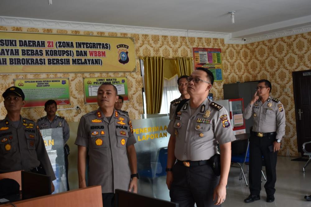 Tim Penilai Zona Integritas Internal Polda Riau, Lakukan Sosialisasi dan Asistensi di Polres Kampar