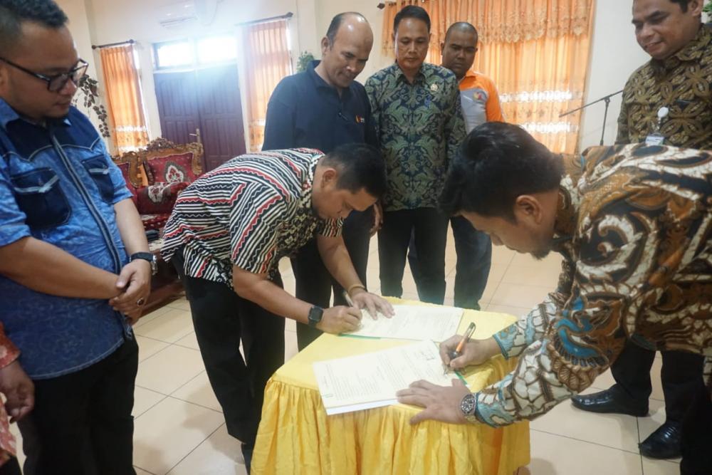 Bawaslu Rohul Tekan MoU Dengan  BPJAMSOSTEK