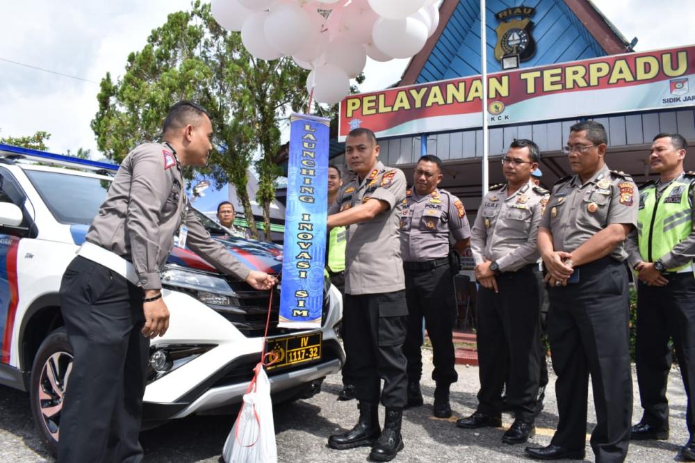 Kapolres Kampar Hari ini Lounching 3 Inovasi dibidang Pelayanan Penerbitan SIM