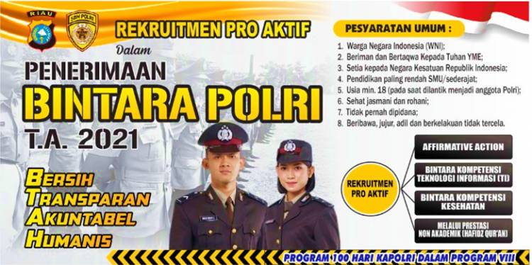 Kabar Gembira Buat Adik-Adik Tamatan SMA, Polres Inhil Buka Rekrutmen Bintara Polri TA 2021