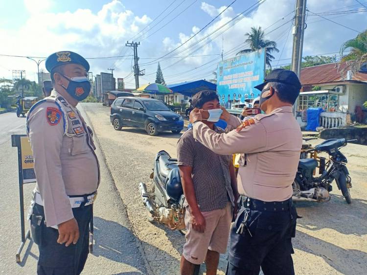 Tekan Penyebaran Virus Corona, Polsek Bagan Sinembah Lakukan ini