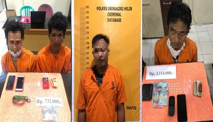 Polres Inhil Tangkap 4 Orang Pengedar Narkoba di Tembilahan