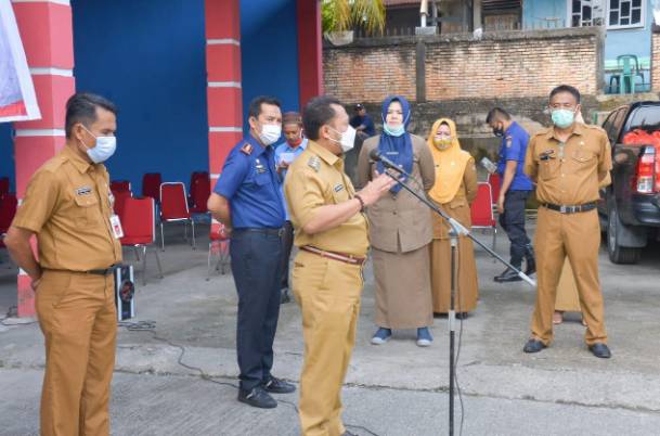 Bupati Kampar Buka Kegiatan Donor Darah di Dinas Pemadam Kebakaran dan Penyelamatan Kampar