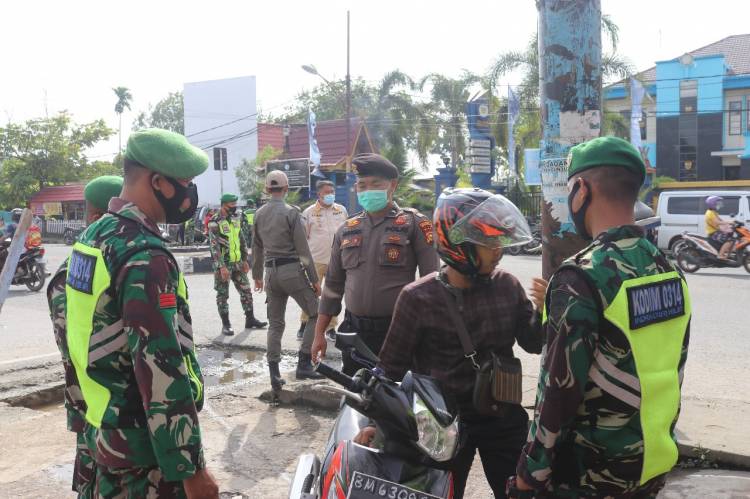 Operasi Penegakan Disiplin Prokes Covid-19 Dilakukan Secara Besar-besaran di Tembilahan