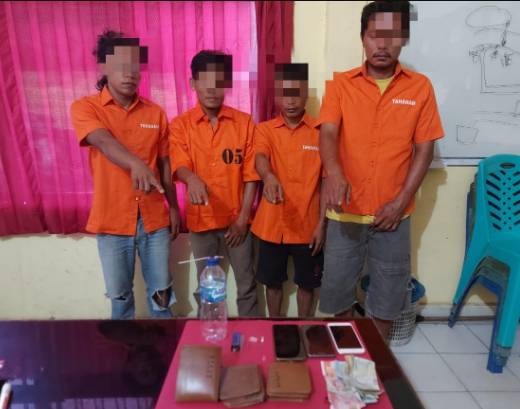 Polsek Tapung Hulu Tangkap 4 Pelaku Narkoba, 2 Diantaranya Juga Pelaku Curanmor