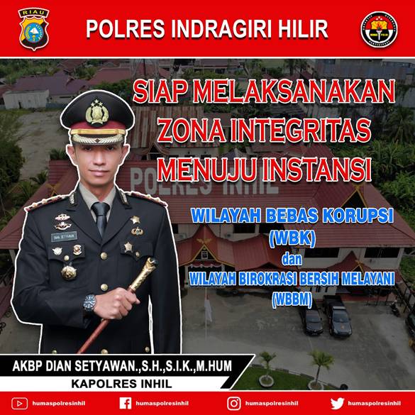 Polres Inhil Sosialisasi Zona Integritas Menuju Wilayah Bebas dari Korupsi