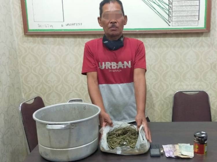 Miliki Ganja 450 Gram, Opung Diciduk Polisi