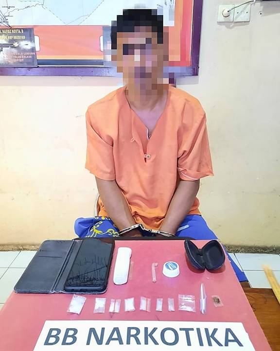 Seorang Kurir Sabu Berhasil Ditangkap Unit Reskrim dan Unit Intel Polsek Keritang Polres Inhil