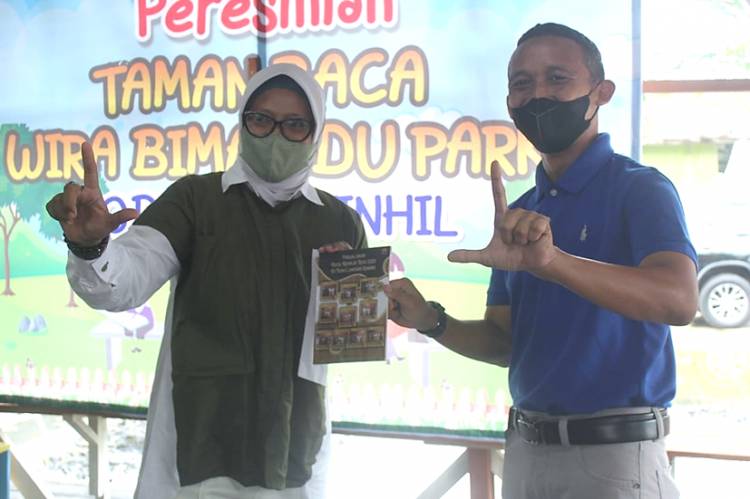 Dandim 0314/Inhil Resmikan Taman Bacaan Wira Bima Edu Park Kodim 0314/Inhil 