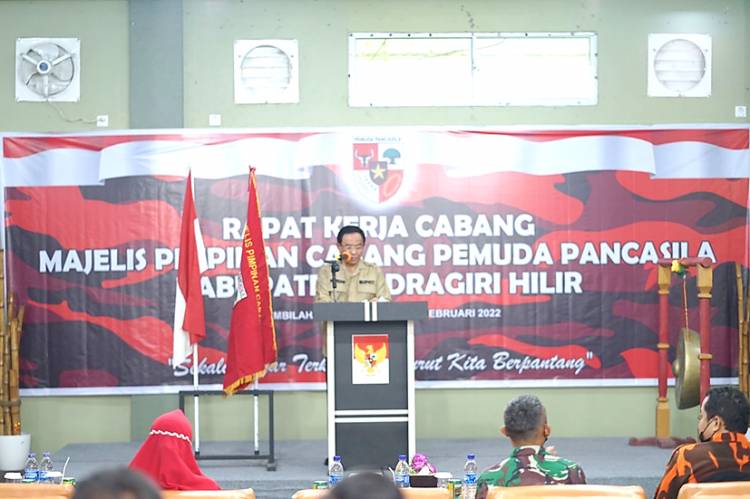 Bupati HM. Wardan Resmi Membuka Rakercab MPC PP Kabupaten Inhil tahun 2022