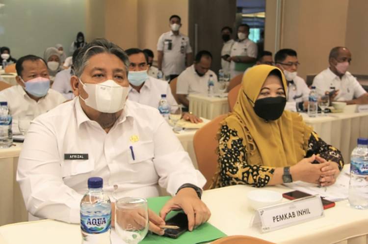 Pemkab Inhil Ikuti Evaluasi Capaian MCP Tahun 2021 dengan KPK