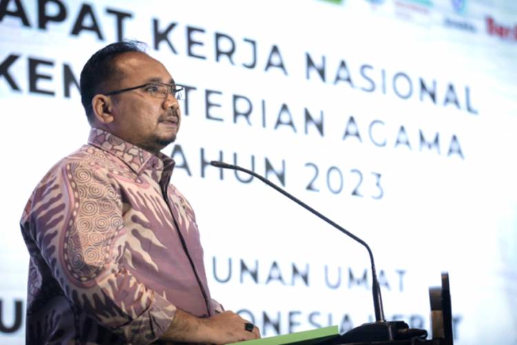 Menteri Agama Buka Rakernas Kemenag 2023, Gus Men: Hilangkan Praktik Korupsi