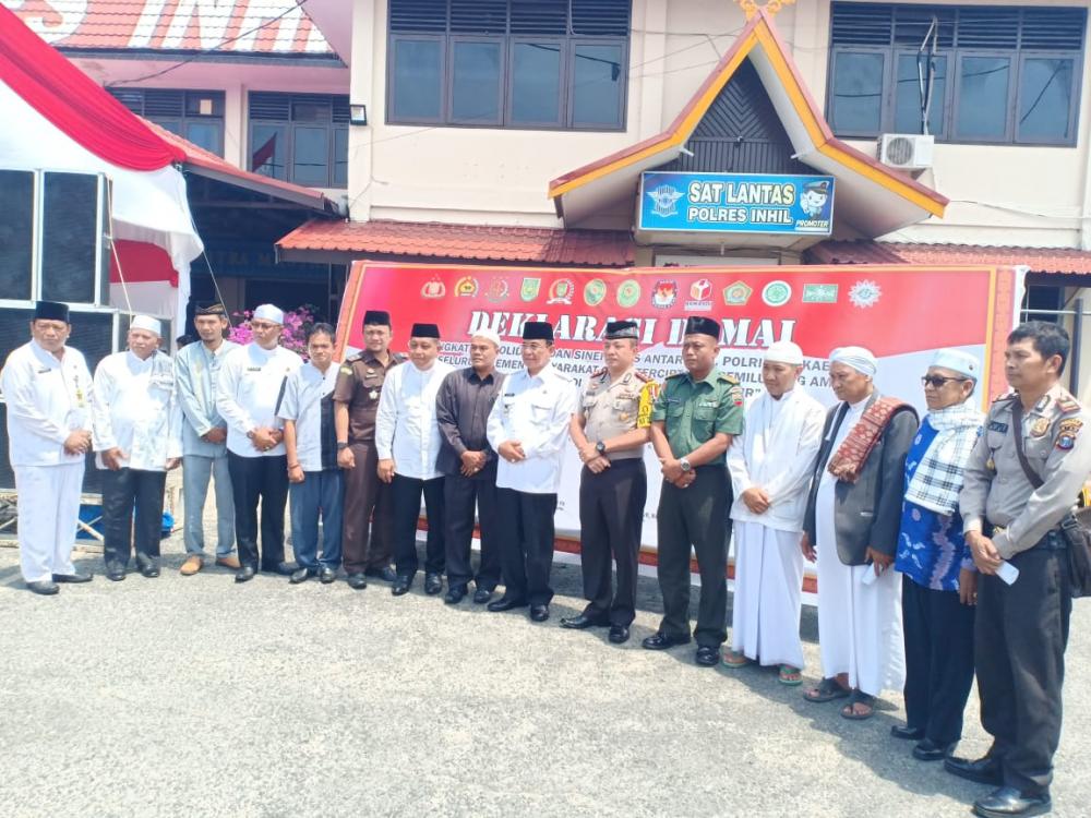 Bupati Ikuti Tabligh Akbar Dan Istighosah di Mapolres Inhil